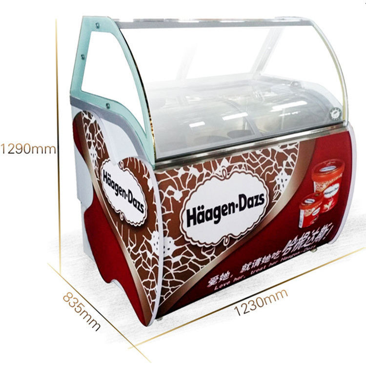 Commercial Chest Freezer - Congelatore Espositore per Gelato Duro QDMECH